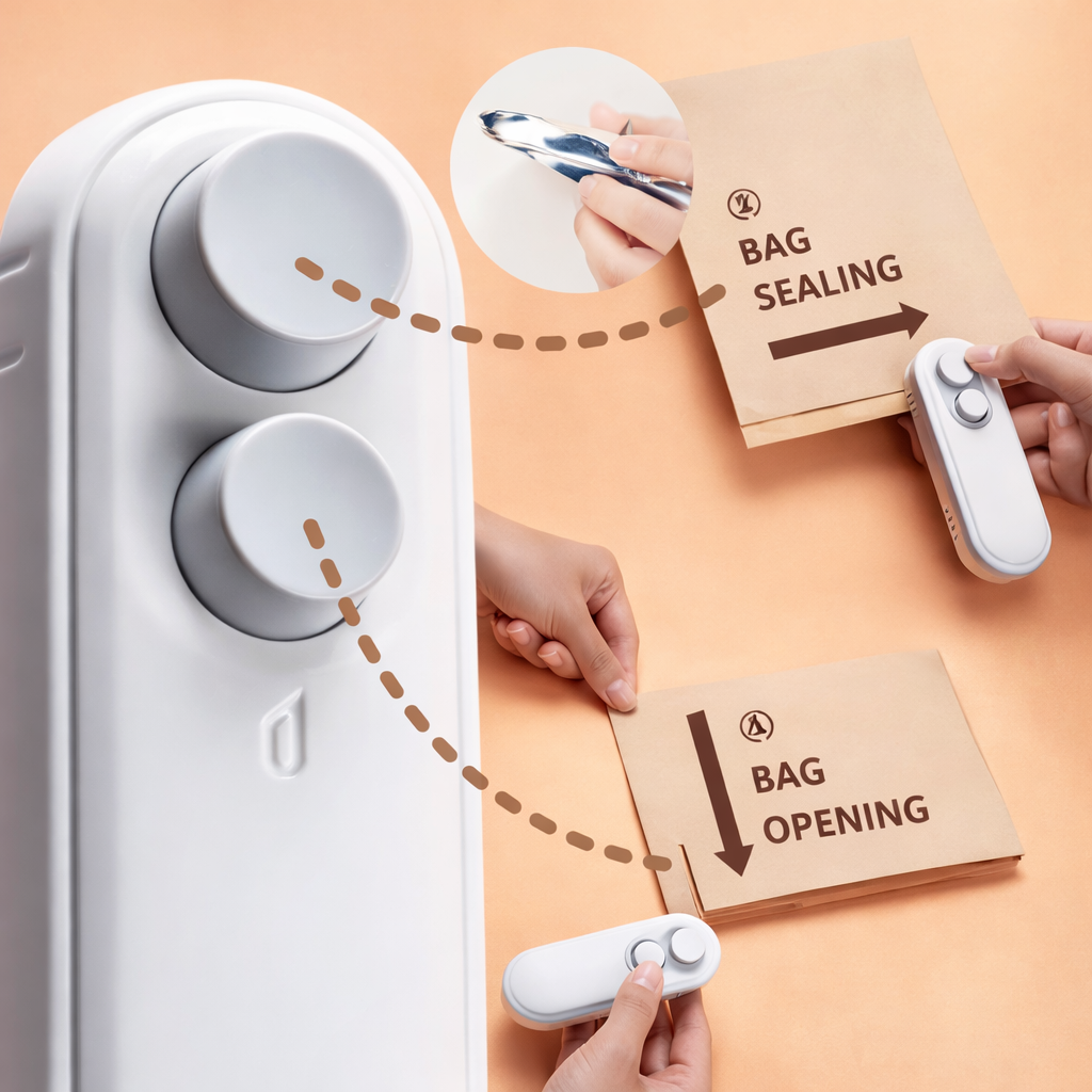 Rechargeable Snack Chips Package Bag Sealer - White