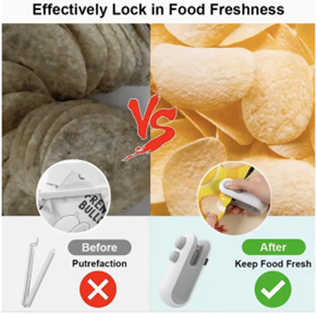 Rechargeable Snack Chips Package Bag Sealer - White