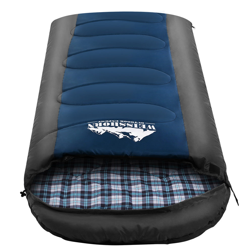 Sleeping Bag Single Thermal Camping Hiking -20°C - Blue