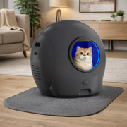 Self Cleaning Cat Litter Box Large Enclosed Toilet Smart App Control - Grey