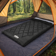 Sleeping Bag Double Pillow Thermal Camping Hiking - Grey