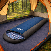 Sleeping Bag Single Thermal Camping Hiking -20°C - Blue