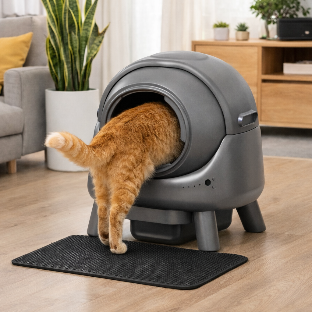 Smart Self Cleaning Cat Litter Box APP Control - Grey