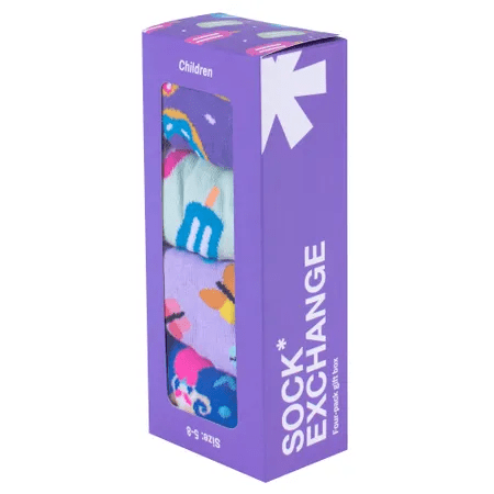 Socks Gift Boxed 4 Pairs Girls Assorted - 01