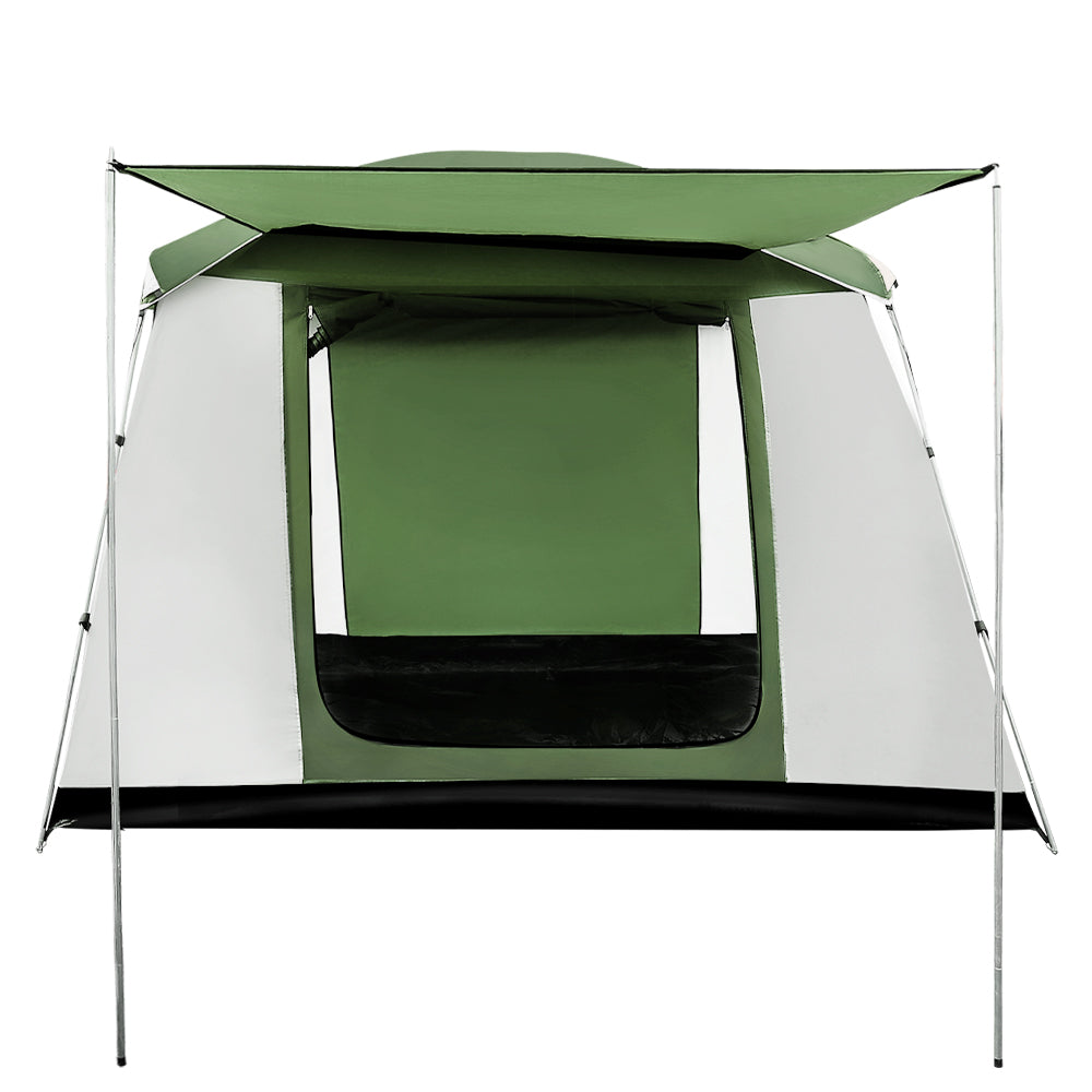 6 Person Camping Tent Family Hiking Dome - Green/White