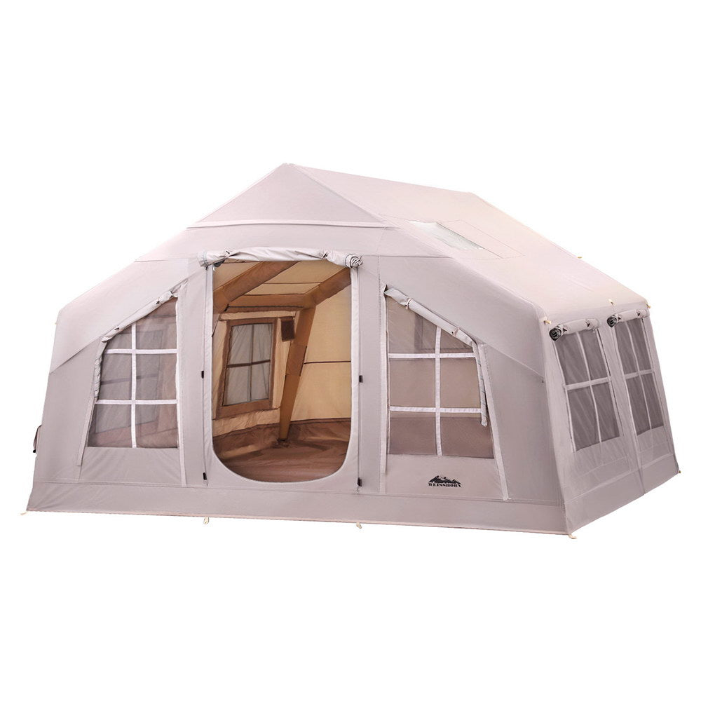 6 Person Camping Tent Inflatable Beach Tent 360CM  - Brown