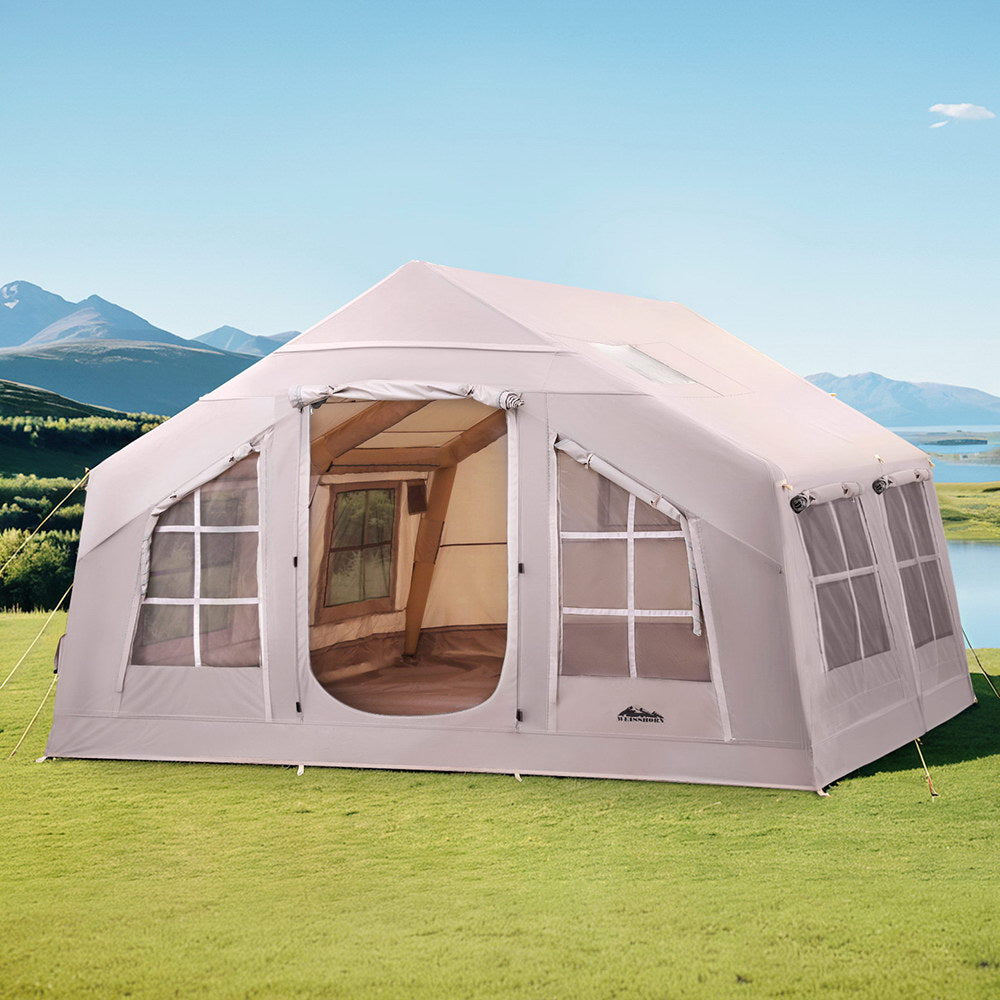 6 Person Camping Tent Inflatable Beach Tent 360CM  - Brown