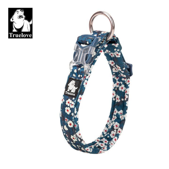True Love Floral Dog Collar - Blue, XL-1962324872499695617