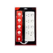 4 Outlet Power Board With Surge Protection With Individual Switches 1M Lead Cable - 14