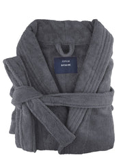 Egyptian Terry Cotton Bathrobe - Charcoal