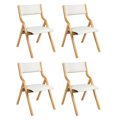 Levede 4x Dining Chairs Foldable PU Beige-1966287369070055424
