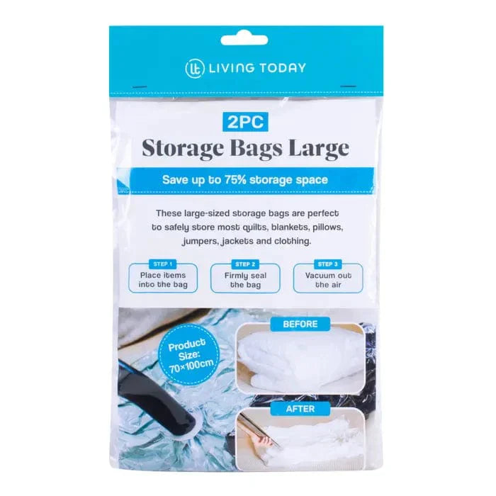 2 Pcs Livingtoday Vacuum Compression Storage Bags Large - 01
