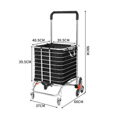 Mountview Foldable Shopping Cart Trolley-1954802730950332418