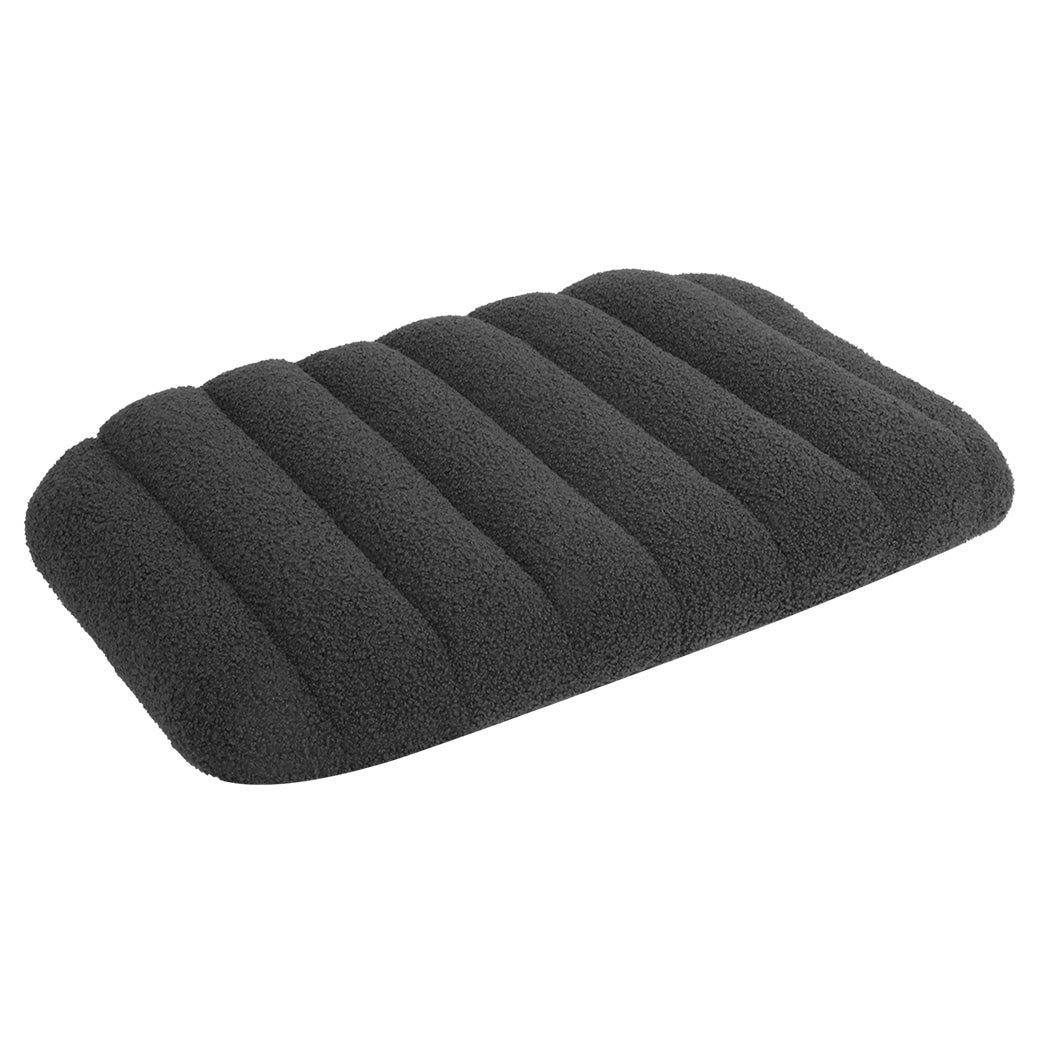 Pawz M Size Orthopedic Dog Bed with Sherpa Plush Removable Cover in Grey-2018816699335315456