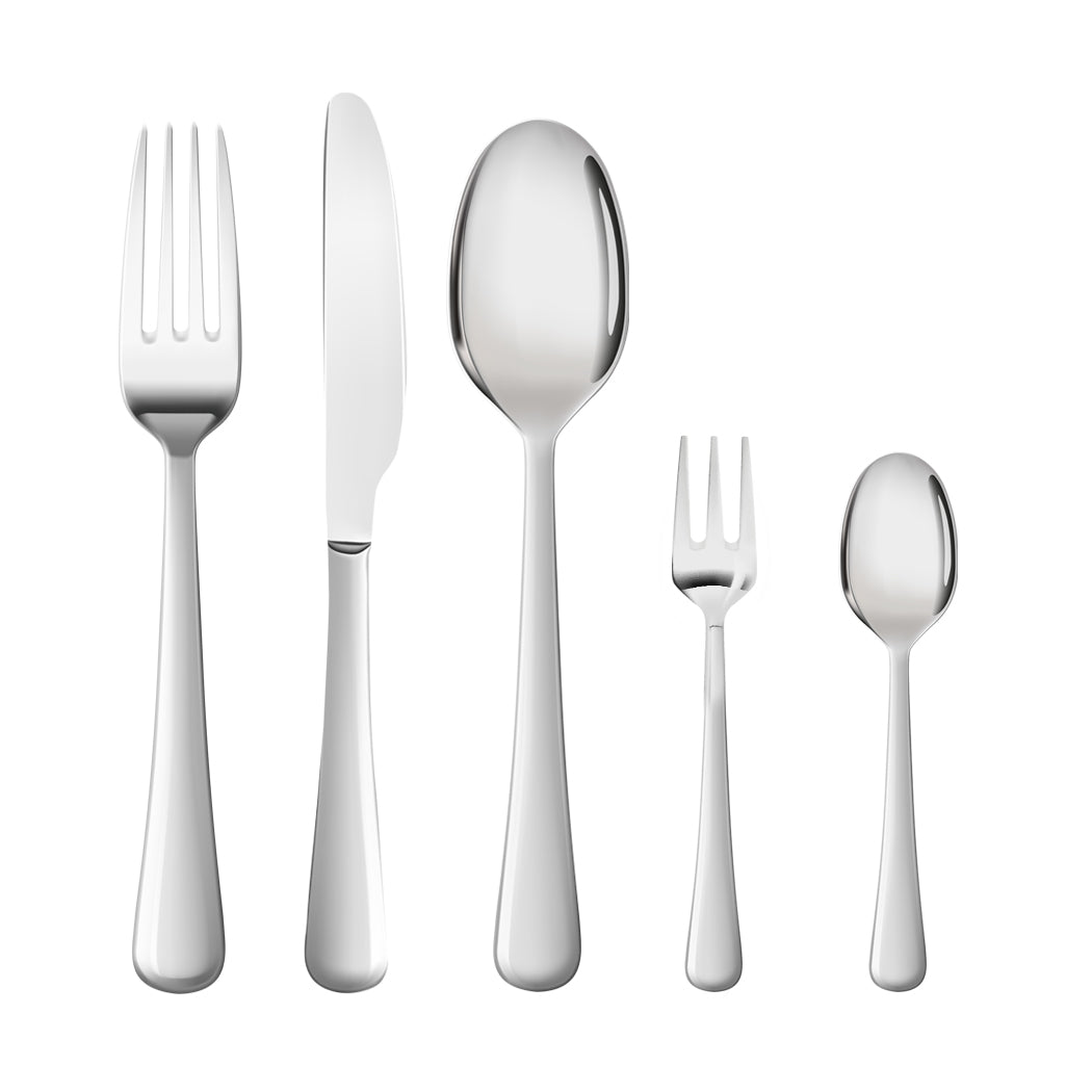 TOQUE Cutlery Set Stainless Steel 30PCS Silver-1954802794645032960