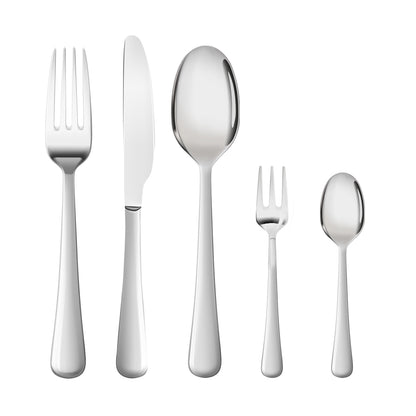 TOQUE Cutlery Set Stainless Steel 30PCS Silver-1954802794645032960