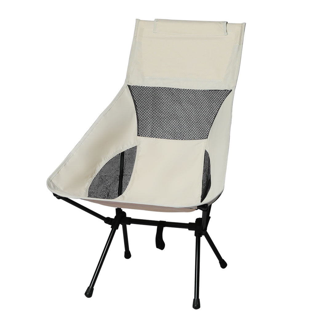 Levede Camping Chair Folding Outdoor Large Beige-2018816679940853760