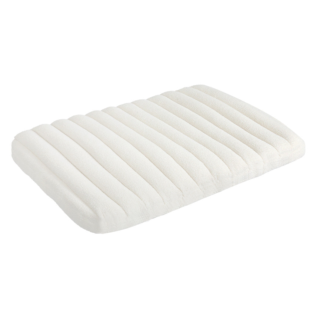 Pawz L Size Orthopedic Dog Bed with Sherpa Plush Removable Cover in White-2006732708935503872