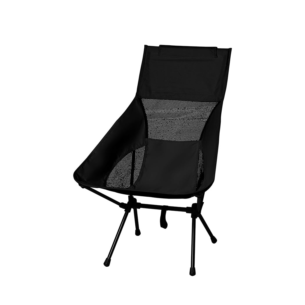 Levede Camping Chair Folding Outdoor Large Black-2018816670809853952