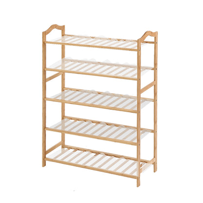 Levede Bamboo Shoe Rack Storage Wooden-1954802688814354432