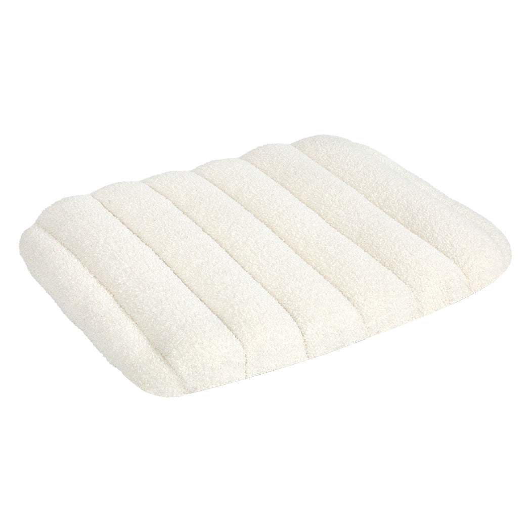 Pawz M Size Orthopedic Dog Bed with Sherpa Plush Removable Cover in White-2018816699154960384