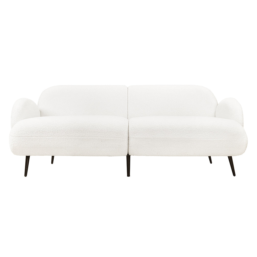 Levede Cloud Sofa 3 Seater Sherpa Fleece White-2006732843321004033