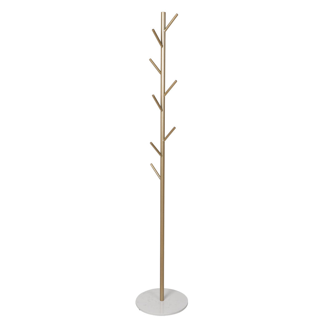 Levede Coat Rack Hat Clothes Stand Hanger Gold-1954803009837993985