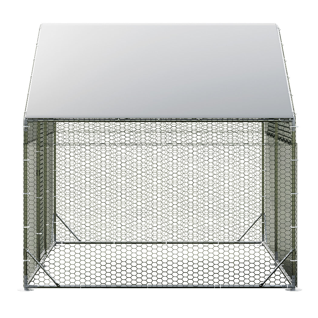 Pawz 200x300x194cm Large Metal Walk-in Chicken Coop Cage-2006732695874441217