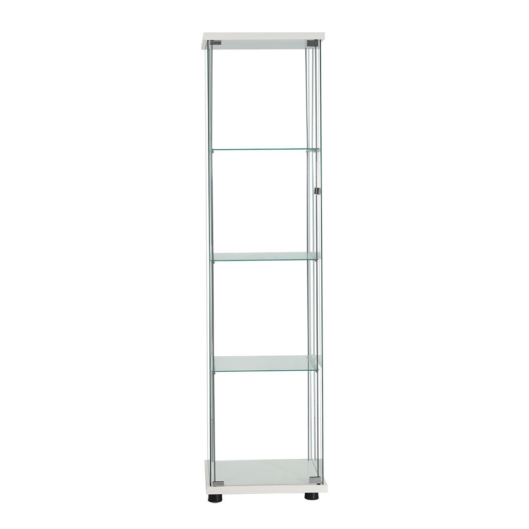 Stacked Display Cabinet Tempered Glass White-1954803004272152577