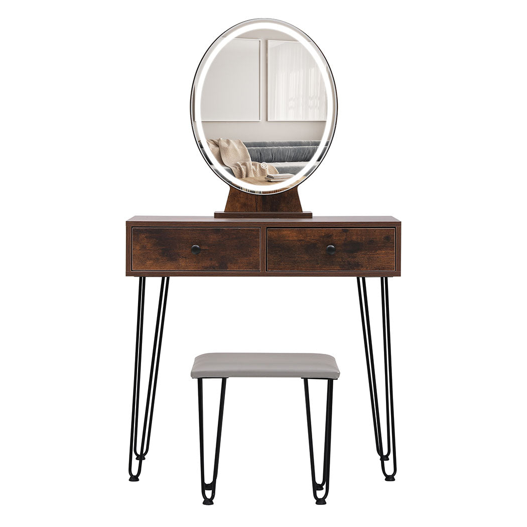 Levede Dressing Table LED Light Strip Brown-2018816844785389569