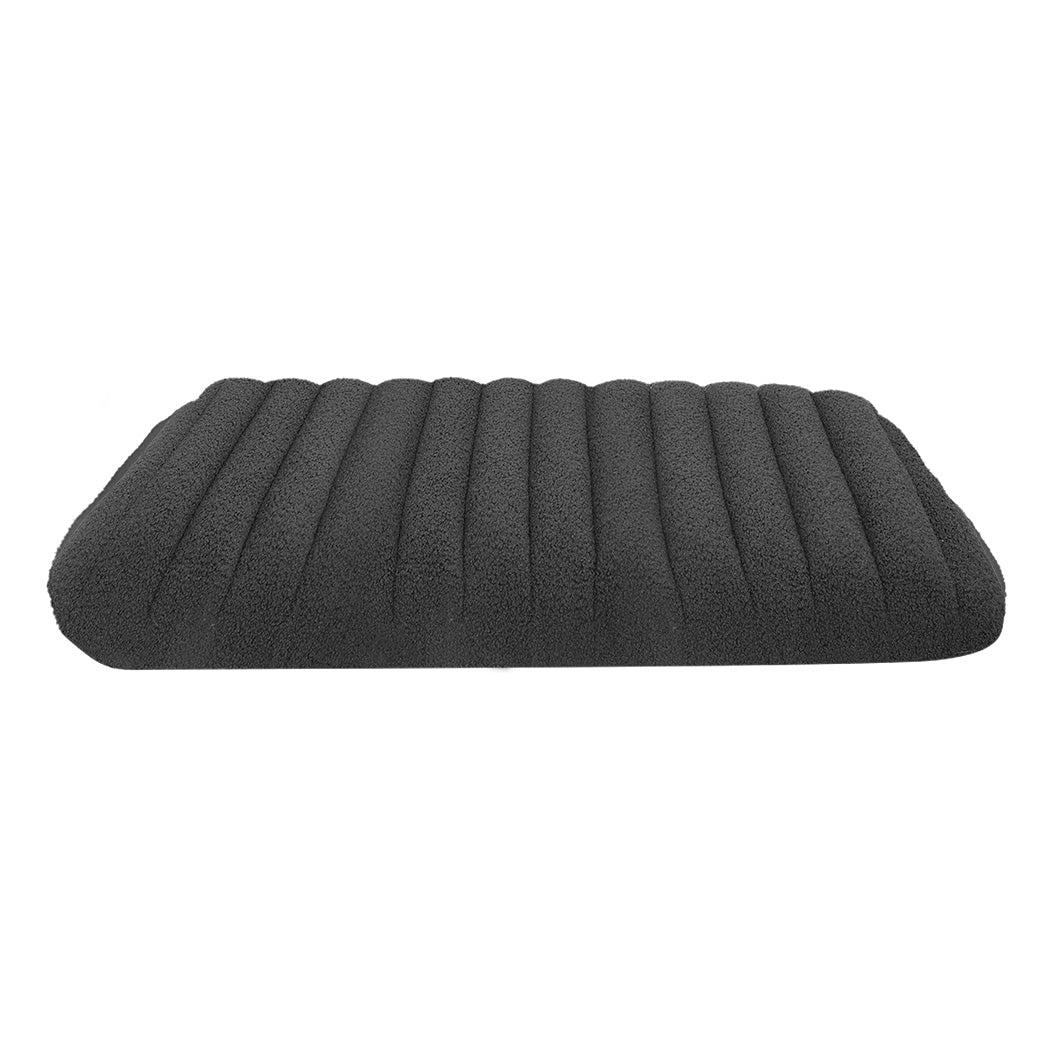 Pawz M Size Orthopedic Dog Bed with Sherpa Plush Removable Cover in Grey-2018816699335315457