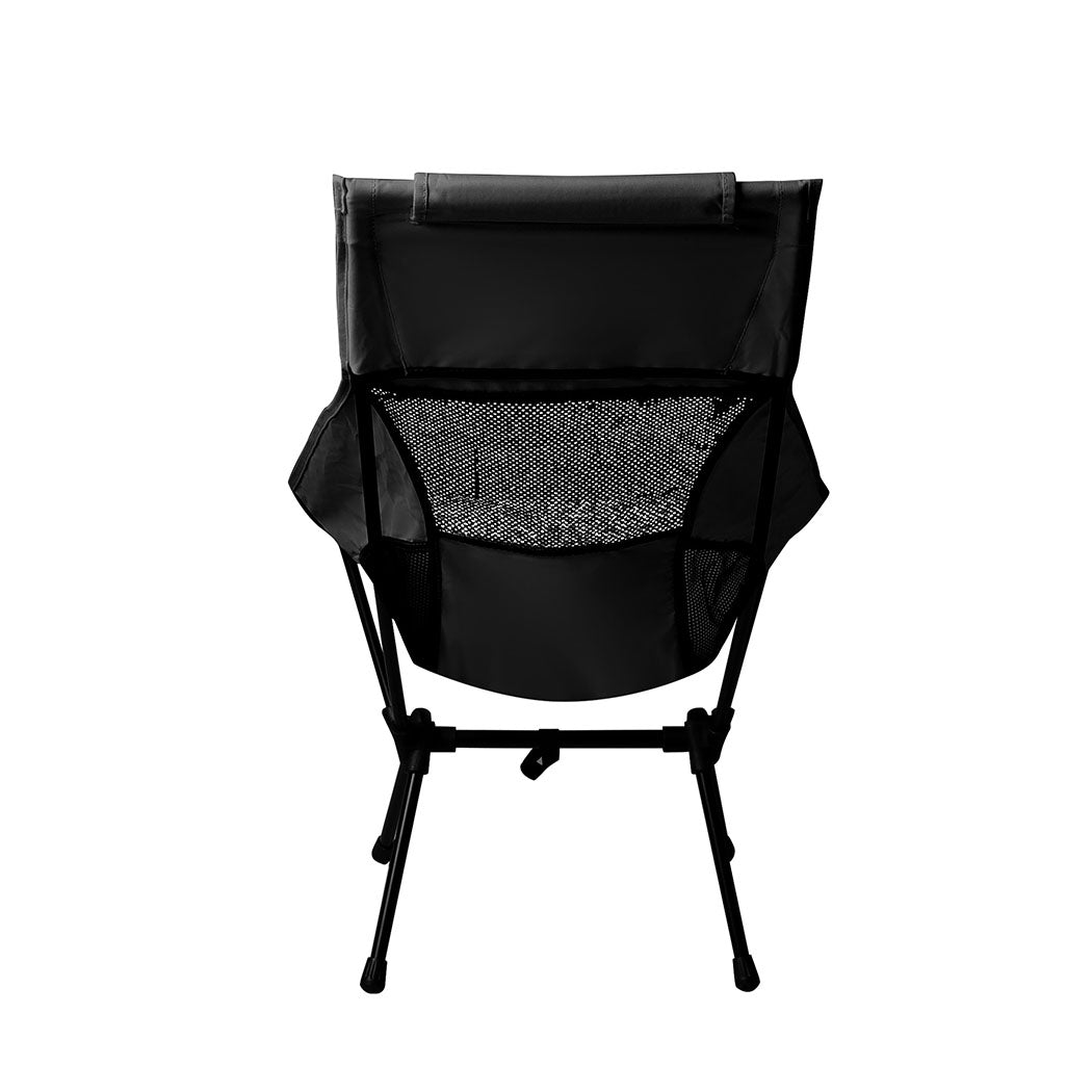 Levede Camping Chair Folding Outdoor Large Black-2018816670809853953