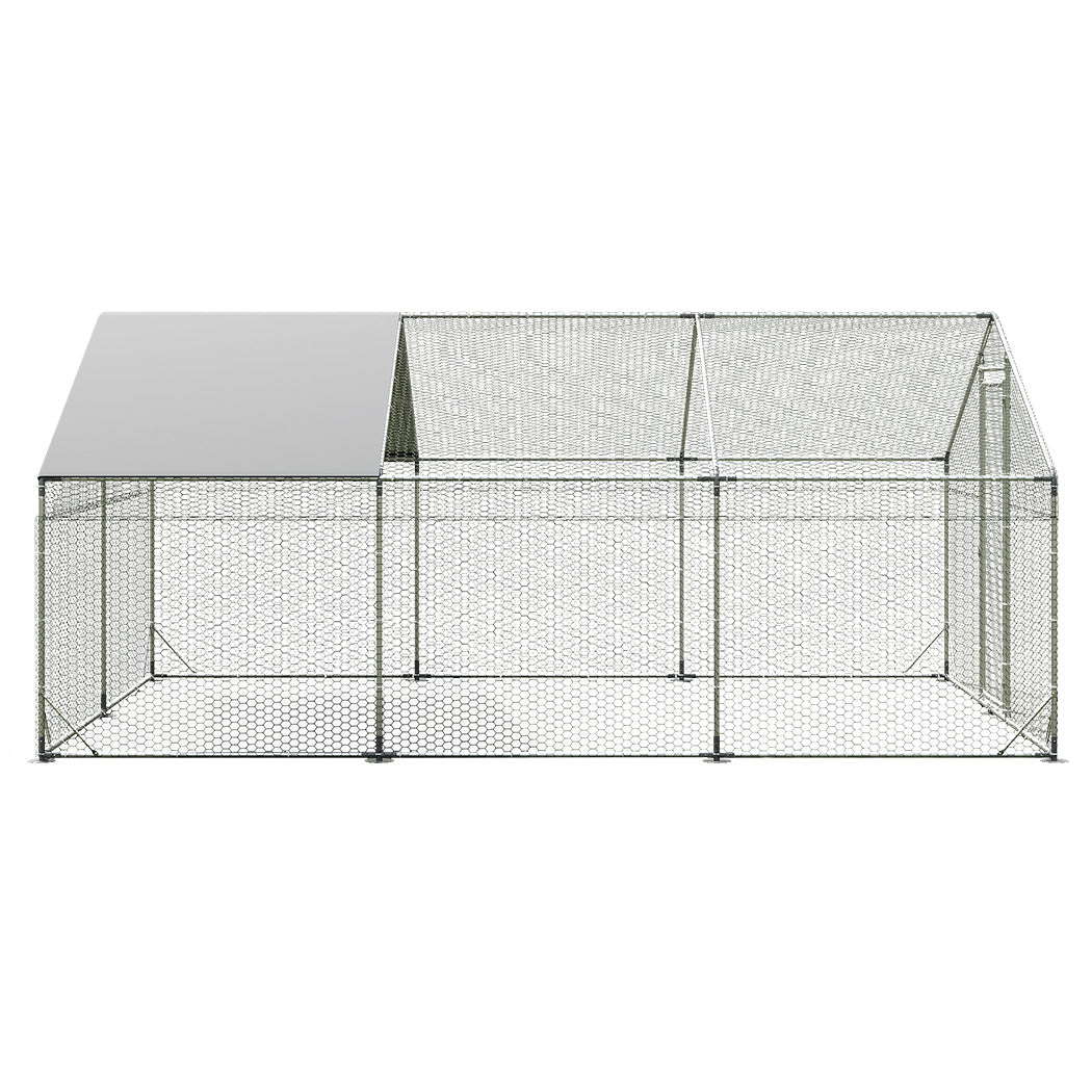 Pawz 600x300x194cm Large Metal Walk-in Chicken Coop Cage-2006732696268705793