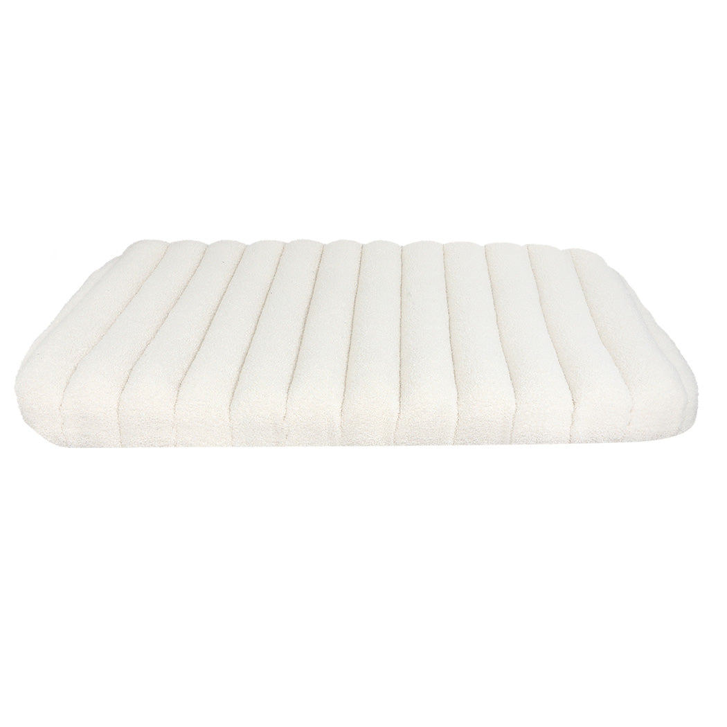 Pawz L Size Orthopedic Dog Bed with Sherpa Plush Removable Cover in White-2006732708935503873