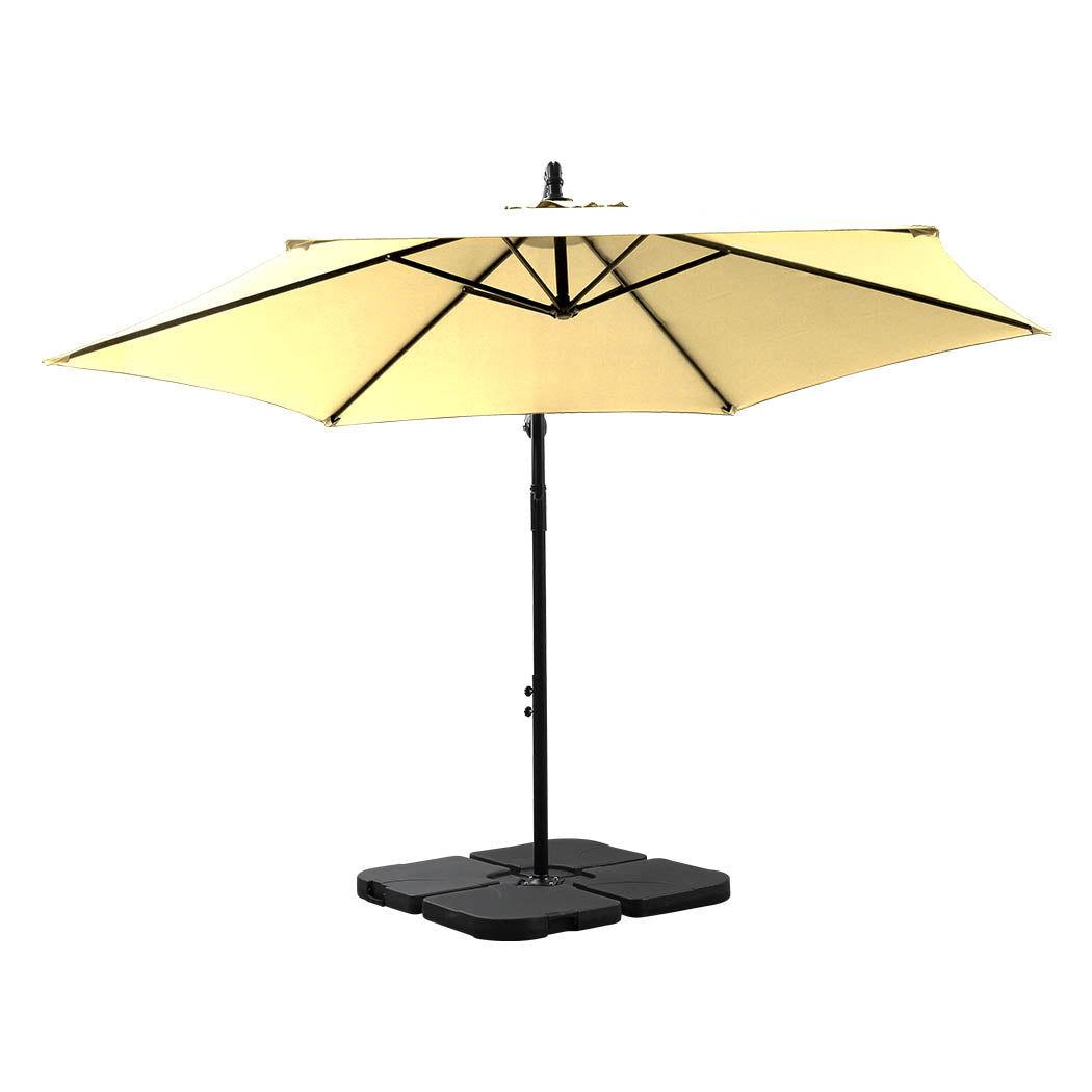 Mountview 3M Outdoor Umbrella Cantilever Grey-1954802870805204993