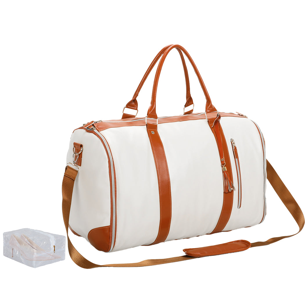 Slimbridge Garment Bags Hanging Suit Duffel Bag Beige-2006732902984978433