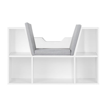 Levede Kids Bookcase Toys Box Shelf White-1954802614847803393