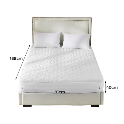 Dreamz Mattress Protector Topper Bamboo Single-1954802846096560130