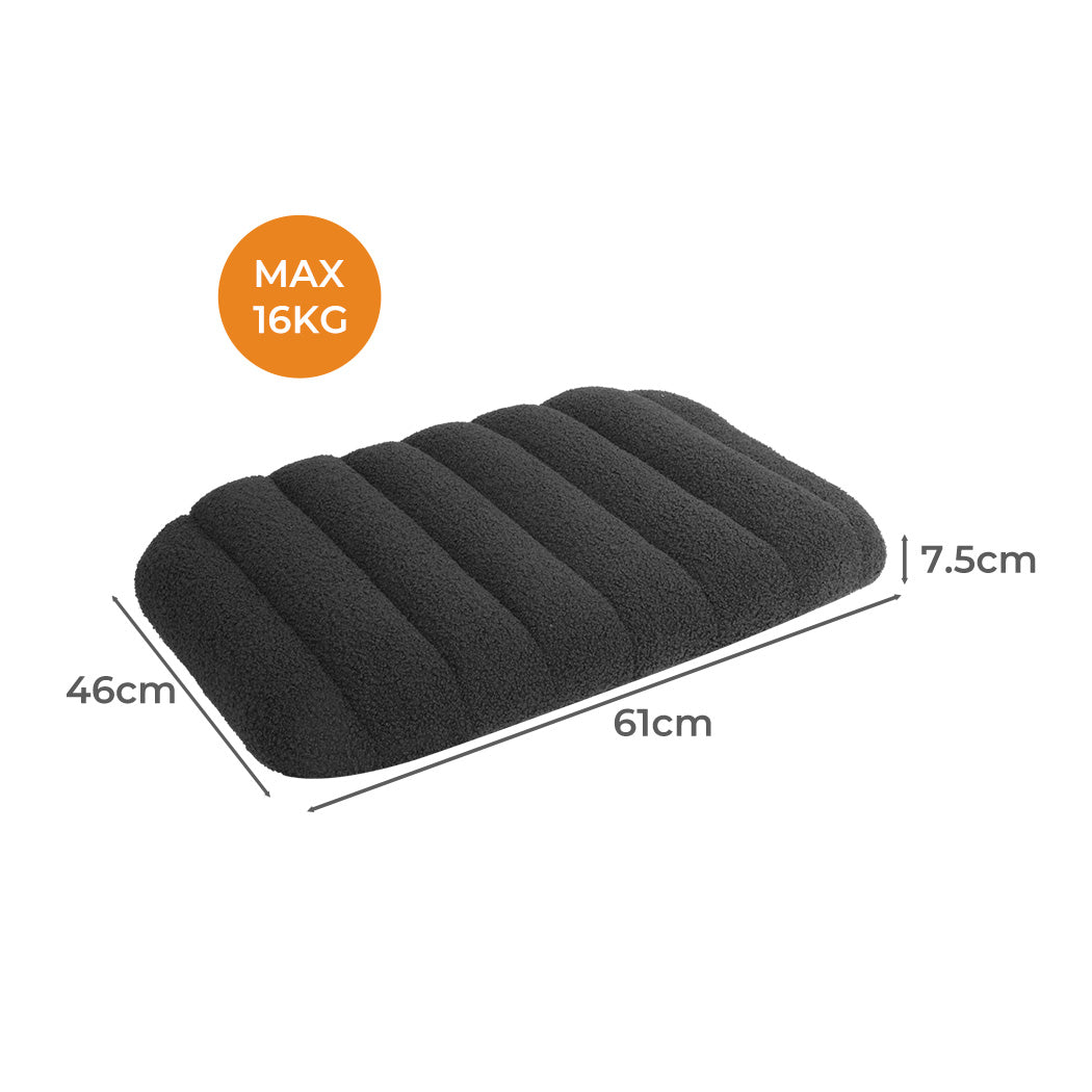 Pawz S Size Orthopedic Dog Bed with Sherpa Plush Removable Cover in Grey-2006732709472374786