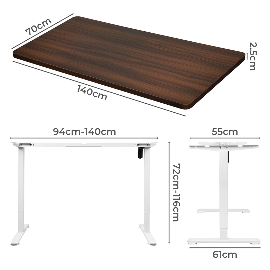 Levede Motorised Standing Desk Adjustable 140cm Walnut 1000x 1MM-1954803021993086978