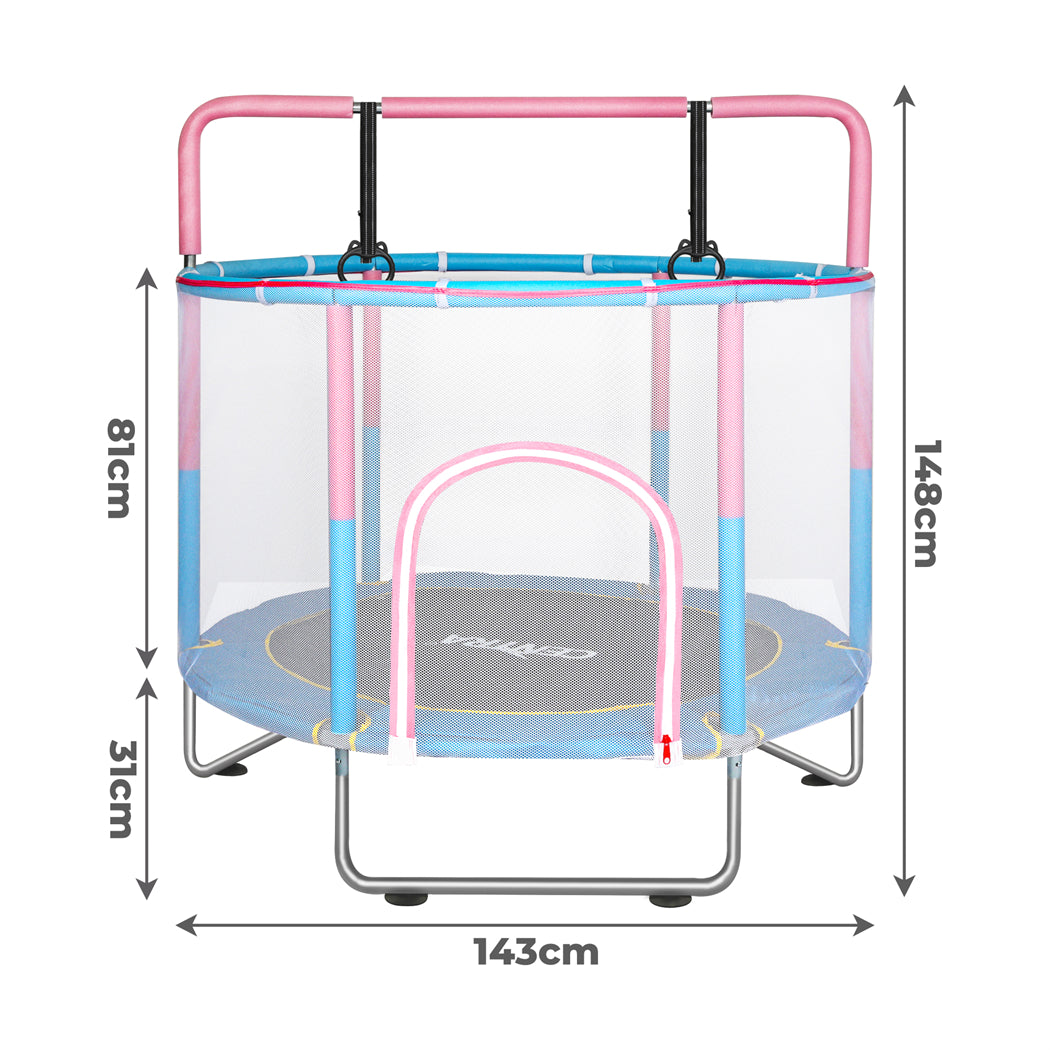 Centra 55&quot; Kids Trampoline Rebounder Pink-1954802468797943810