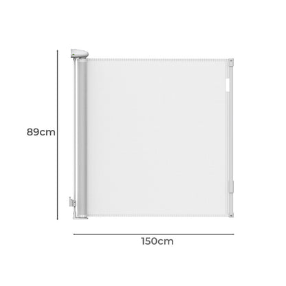 BoPeep Retractable Baby Safety Gates 150cm White 150 cm-1954802789074997250
