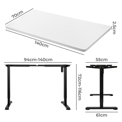 Levede Motorised Standing Desk Adjustable 140cm White 1000x 1MM-1954803021305221122