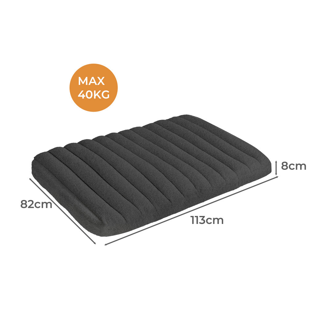 Pawz XL Size Orthopedic Dog Bed with Sherpa Plush Removable Cover in Grey-2018816744235339778