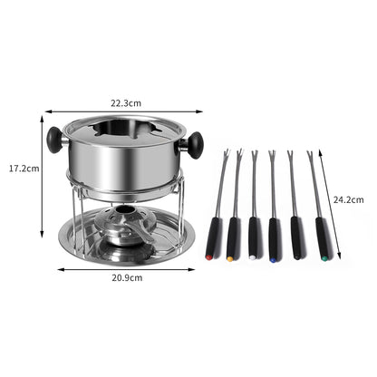 Toque Classic Fondue Set 12pcs Stainless-1954802792413663234