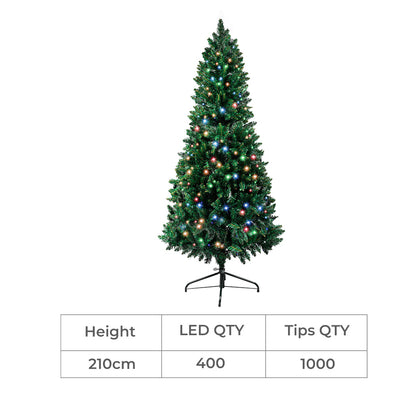 SANTACO Prelit Slim Pencil Christmas Tree 2.1M-1954802397318615042