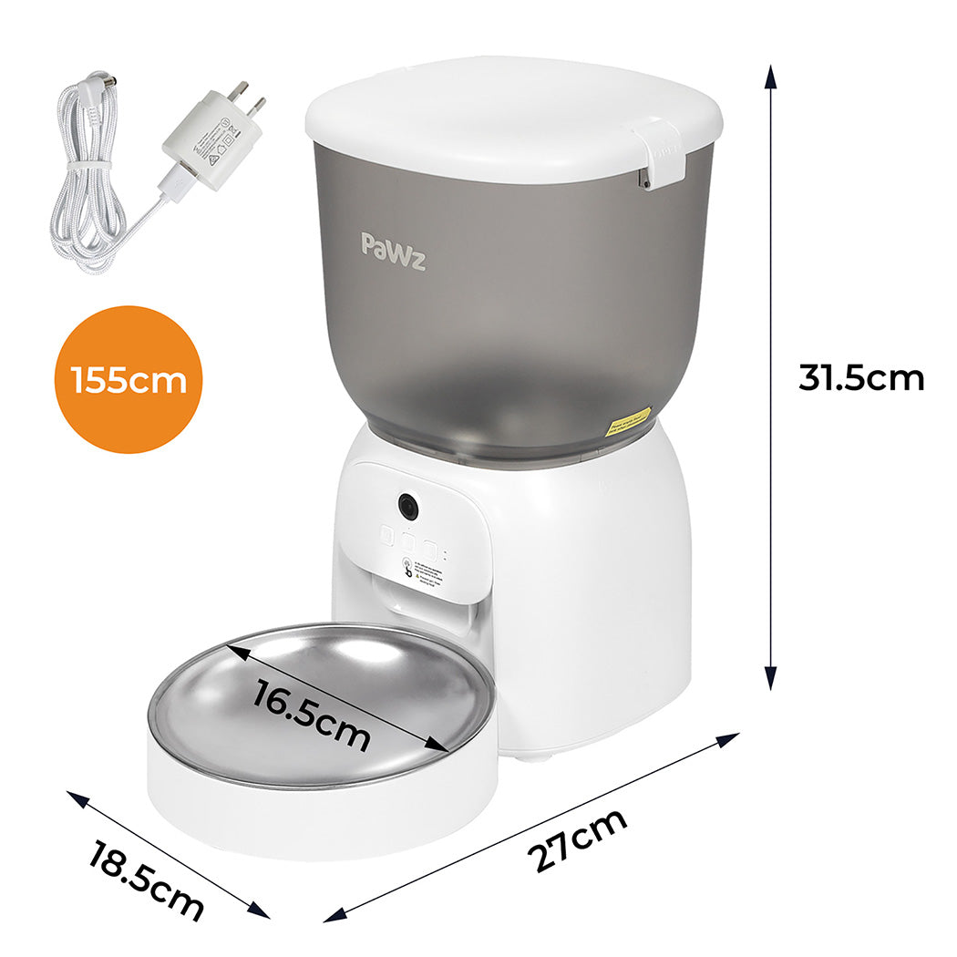 Pawz 4L Auto Pet Feeder Automatic Camera WiFi App-2006732706821574658