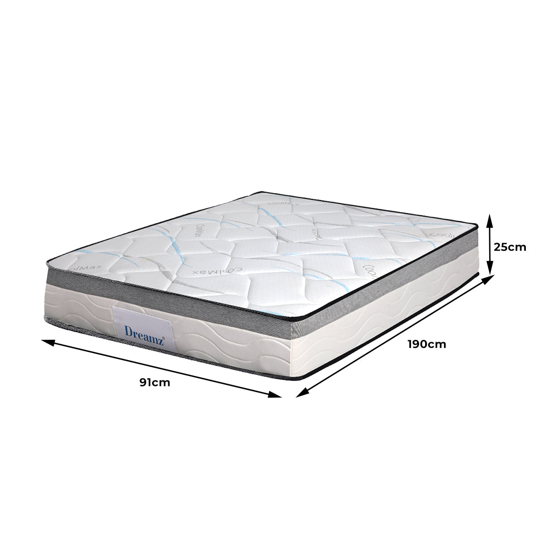Dreamz Spring Mattress Bed Pocket Tight Single-2018816896169807874