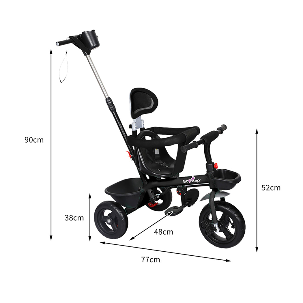 BoPeep Kids Tricycle Ride On Trike Toddler Black-1954802769353379842