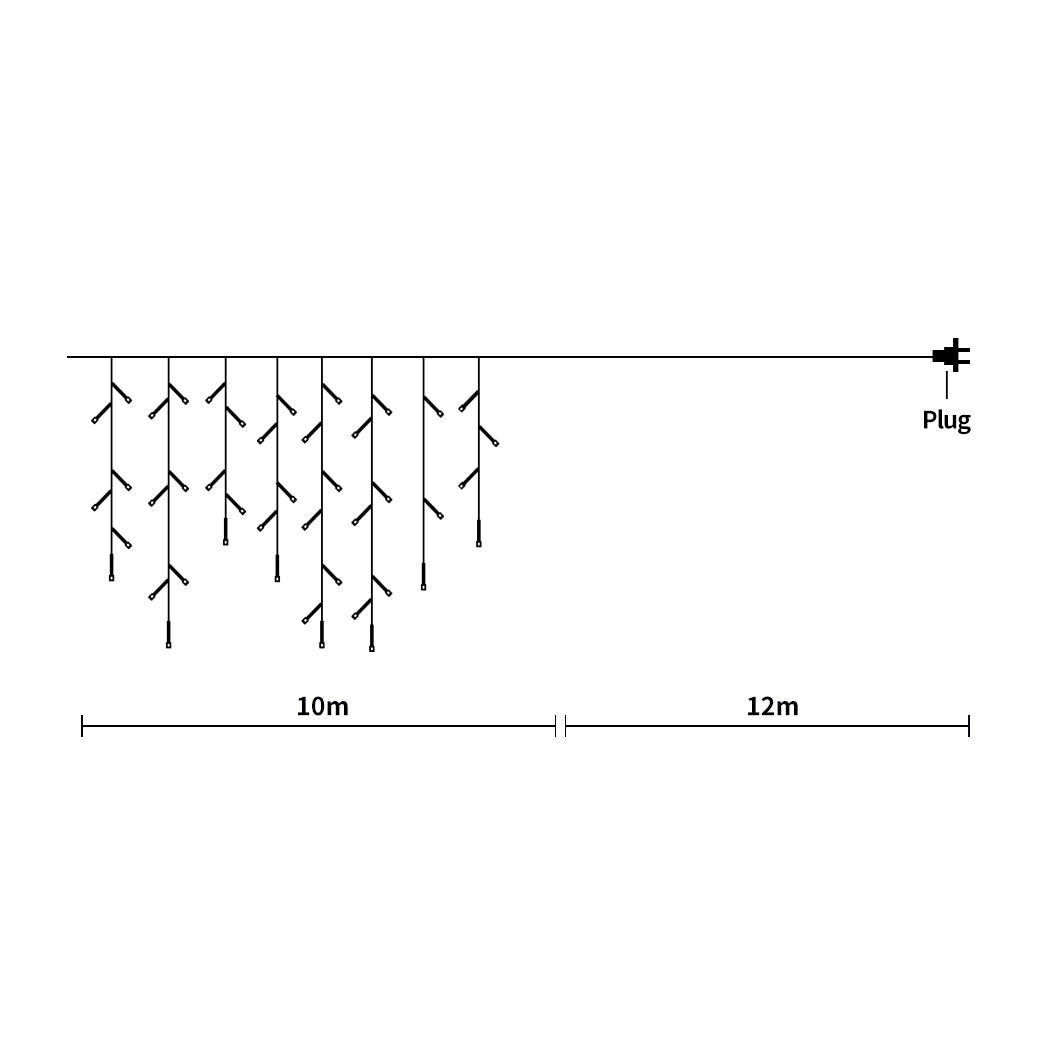 500 LED Curtain Fairy String Lights Cool White-2018816772995682305